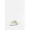 CASABLANCA WHITE EMBROIDERED TERRY SLIDES